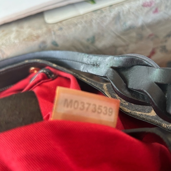 Dooney and Bourke EUC Large Signature Heart Design Black Denim Tote - Picture 8 of 10